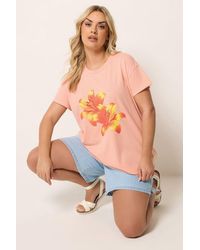 Yours - Flower Graphic T-Shirt - Lyst