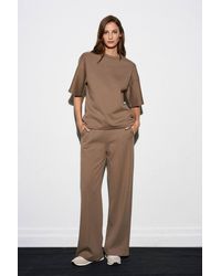 Dilvin - Wide-Leg Knit Trousers - Lyst