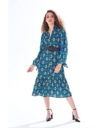 Liquorish - African Print Midi Dress - Lyst