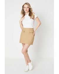 Oasis - Twill Pocket Mini Skirt - Lyst