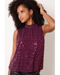 Blue Vanilla - Sleeveless Turtleneck Blouse - Lyst