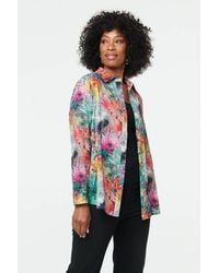 Izabel London - Abstract Relaxed Fit Long Sleeve Shirt - Lyst