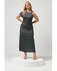 Yours - Polka Dot Buckle Detail Maxi Dress - Lyst