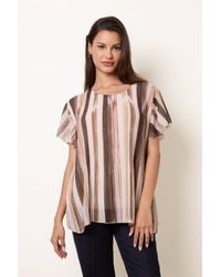 Blue Vanilla - Short Sleeve Round Neck Blouse - Lyst