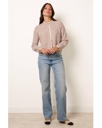 Blue Vanilla - Long Sleeve Button Up Round Neck Cardigan - Lyst