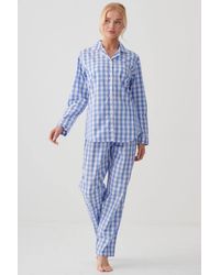 British Boxers - "Schoolhouse" Gingham Crisp Cotton Pyjama Set - Lyst
