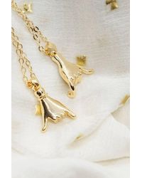 The Colourful Aura - Pinky Promise Hand Pendant Long Distance Relationship Couple Charm Necklace - Lyst