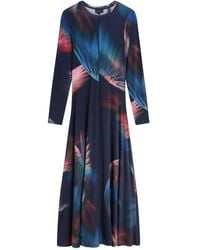 Ted Baker - Georii Long Sleeve Round Neck Regular Fit Midi Dress - Lyst