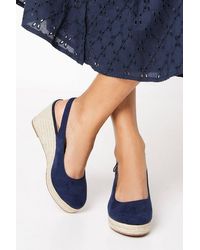 Dorothy Perkins - Wide Fit Riya Closed Toe Slingback Espadrille Wedge Sandals - Lyst