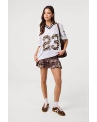 Pink Vanilla - Leopard Detail Sports Jersey - Lyst