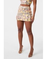 Pink Vanilla - Multi Daisy Sequin Mini Skirt - Lyst