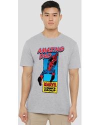 Marvel - Comics Presents Corner Box Father's Day Amazing Spider- Dad T-Shirt, Heather - Lyst