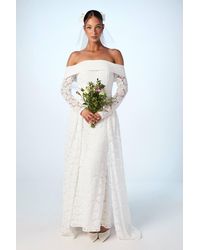Coast - Bardot Long Sleeve Lace Wedding Dress With Removeable Skirt - Lyst