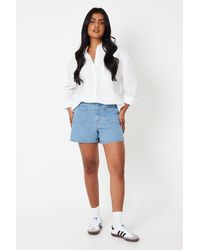 Oasis - Mid Rise Patch Pocket Short - Lyst