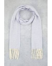 WOVCOR - Tassel Trim Boucle Knit Oversized Winter Scarf - Lyst