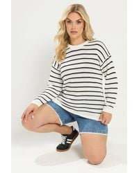 Yours - Stripe Knitted Jumper - Lyst