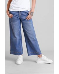 Enorsia - Wide Leg Culottes Jeans - Lyst