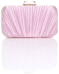 AJVANI - Evening Pleated Satin Bridal Wedding Prom Party Bag - Lyst