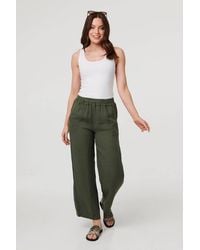 Izabel London - High Waist Wide Ankle Length Trousers - Lyst