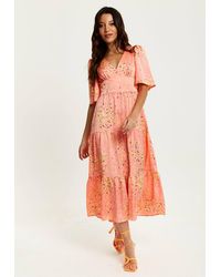 Liquorish - Midi Abstract Animal Print Dress - Lyst