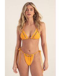 Nasty Gal - Floral Embroidered Underwire Picot Trim Bikini Set - Lyst