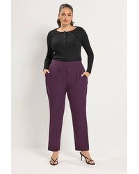 Yours - Darted Waist Trousers - Lyst