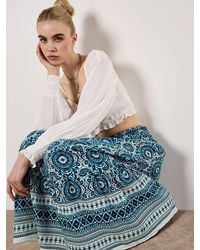 Apricot - Batik Print Smocked Maxi Skirt - Lyst