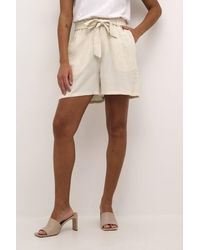 Kaffe - Karoline High Waisted Belt Shorts - Lyst