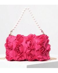 AJVANI - Flower Rose Ruffle Wedding Evening Clutch Bag - Lyst
