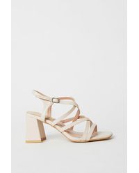 Oasis - Missy Strappy High Block Heeled Sandals - Lyst
