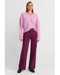 Dilvin - High-Waist Wide-Leg Cotton Denim Jeans - Lyst