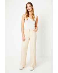Oasis - Top Stitch Patch Pocket Wide Leg Trouser - Lyst
