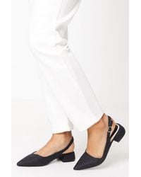 Oasis - Berry Textured Slingback Pointed Pumps - Lyst