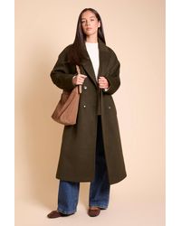 Dorothy Perkins - Relaxed Fit Double Breasted Midi Length Coat - Lyst