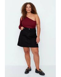 WOVCOR - High Waist A-Line Mini Skirt W/ Pocket Detail - Lyst