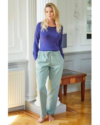 British Boxers - "Moss" Herringbone Brushed Cotton Pyjama Trousers - Lyst