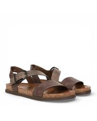 Infinity Leather - Blowfish Footbed Strappy Flat Sandals - Lyst