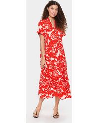 Saint Tropez - Edasz Short Sleeve Maxi Dress - Lyst