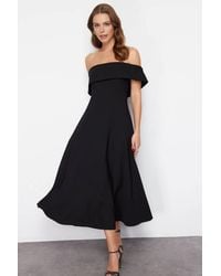 WOVCOR - Off-Shoulder Midi Dress - Lyst