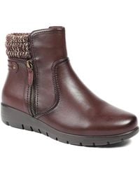 Pavers - Smart Knitted Cuff Wedged Ankle Boots - Lyst