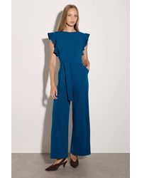 Apricot - Ruffle Sleeve Jersey Jumpsuit - Lyst