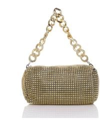 AJVANI - Sparkly Baguette Barrel Clutch Bag - Lyst