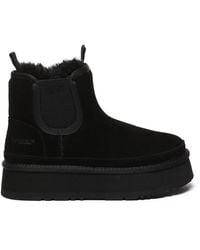 EverAu Australia - Real Wool Shoveler Leather Platform Short Chelsea Boots W/ Eva Sole - Lyst
