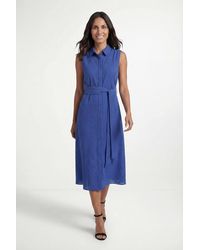 Wallis - Sleeveless Check Organza Shirt Dress - Lyst