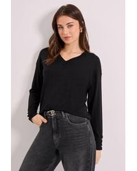 Dorothy Perkins - V Neck Button Cuff Jumper - Lyst