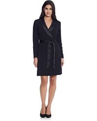Adrianna Papell - Knit Crepe Tuxedo A-Line Dress - Lyst