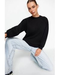 WOVCOR - Basic Crew Neck Fleece Sweatshirt - Lyst