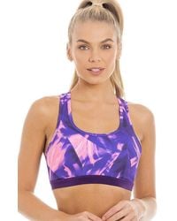 CAMILLE - Stylish Printed Sportswear Non Wired Sports Bra - Lyst