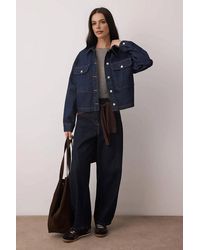 WOVCOR - Classic Button Front Denim Jacket W/ Patch Pockets - Lyst