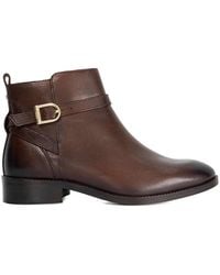 Dune - Wide Fit 'Pemma' Leather Ankle Boots - Lyst